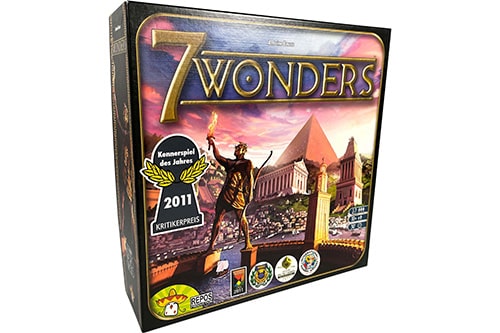 Freigestelltes Produktfoto des Spiels 7 Wonders